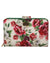 Floral Print Bifold Continental Wallet with Zipper Closure One Size Women