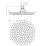 200mm Shower Head Round Chrome Showerhead