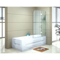 90 x 145cm Frameless Glass Bath Screen by Della Francesca Chrome