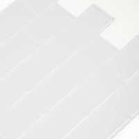 Tiles 3D Peel and Stick Wall Tile Hexagon White (30cm x 30cm x 10 sheets)