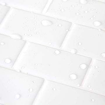 Tiles 3D Peel and Stick Wall Tile Hexagon White (30cm x 30cm x 10 sheets)