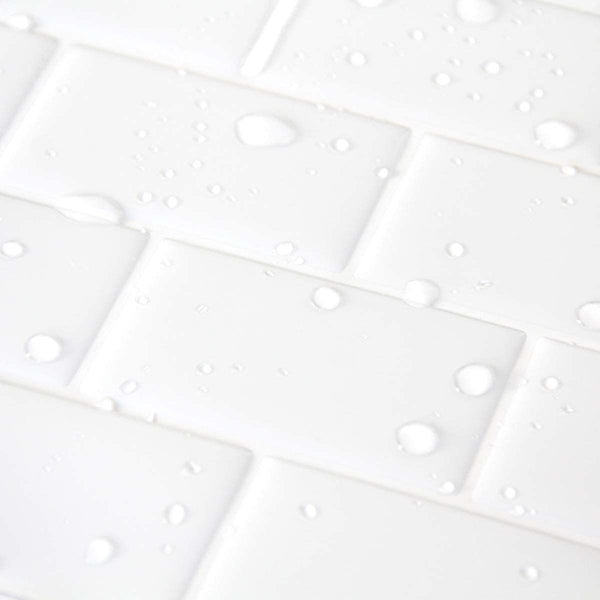 Tiles 3D Peel and Stick Wall Tile Hexagon White (30cm x 30cm x 10 sheets)