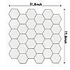 Tiles 3D Peel and Stick Wall Tile Hexagon White (30cm x 30cm x 10 sheets)