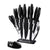 Kitchen 17 Pc Knife Set w/ Block & Sharpener Chef Bread Steak Knives