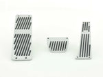 FK aluminum pedals pedal set 3-piece BMW 3, 5, 7, X3, X5, Z3 automatic transmission pedal cover car pedals, striped design