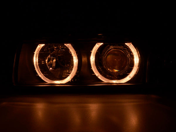 Angel Eyes headlight BMW 3er Coupe, Cabrio type E36 92-98 black