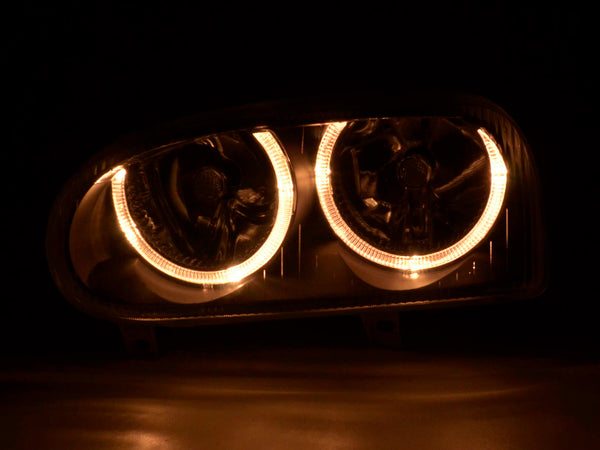 Angel Eyes headlight VW Golf 3 type 1HXO, 1 EXO 91-97 black