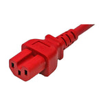 Iec C14 To C15 High Temperature Power Cable Red 1M