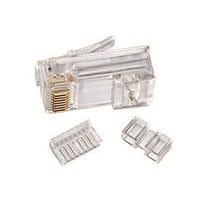 Cat 6 100 Pack 8 Position Solid Rj45 Modular Crimp Plug