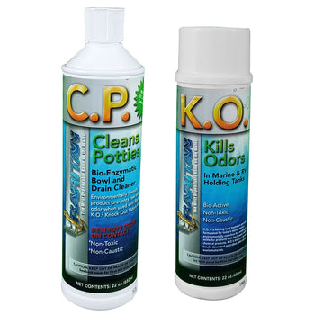 Raritan Potty Pack w/K.O. Kills Odors &amp; C.P. Cleans Potties - 1 of Each - 32oz Bottles