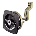 Perko Black Flush Lock - 2.5" x 2.5" w/Offset Cam Bar &amp; Flexible Polymer Strike