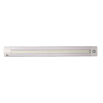 Lunasea Adjustable Linear LED Light w/Built-In Dimmer - 12" Length, 12VDC, Warm White w/ Switch
