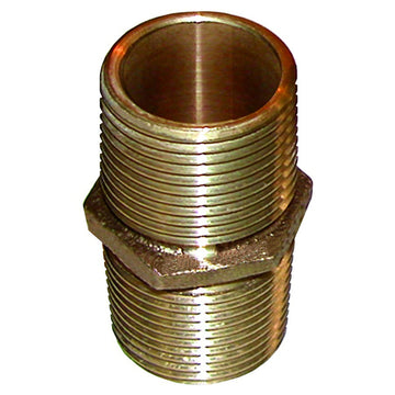 GROCO Bronze Pipe Nipple - 1/2" NPT