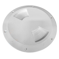 Sea-Dog Textured Quarter Turn Deck Plate - White - 5"