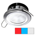 i2Systems Apeiron A1120 Spring Mount Light - Round - Red, Cool White &amp; Blue - Polished Chrome