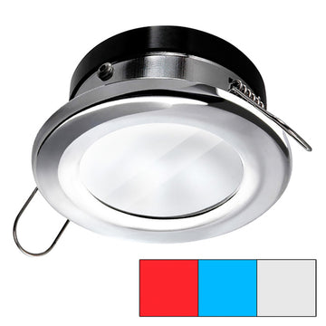 i2Systems Apeiron A1120 Spring Mount Light - Round - Red, Cool White &amp; Blue - Polished Chrome