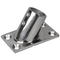 Sea-Dog Rail Base Fitting Rectangular Base 60&deg; 316 Stainless Steel - 1-7/8" x 3-1/4" - 1" OD