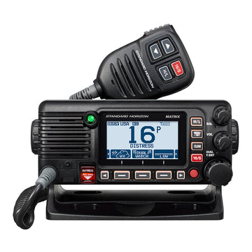 Standard Horizon GX2400B Matrix Black VHF w/AIS, Integrated GPS, NMEA 2000 30W Hailer, &amp; Speaker Mic