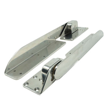 TACO Command Ratchet Hinges 18-1/2" Polished 316 Stainless Steel - Pair