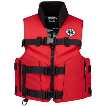 Mustang ACCEL 100 Fishing Foam Vest - Red/Black - Small
