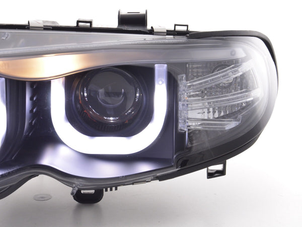 Angel Eyes headlights BMW 3 Series E46 Limo / Touring 02-05 black for right hand drive