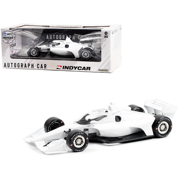 Dallara IndyCar (Road Course Configuration) White Autograph Car "NTT IndyCar Series" (2022) 1/18 Diecast Model Car by Greenlight