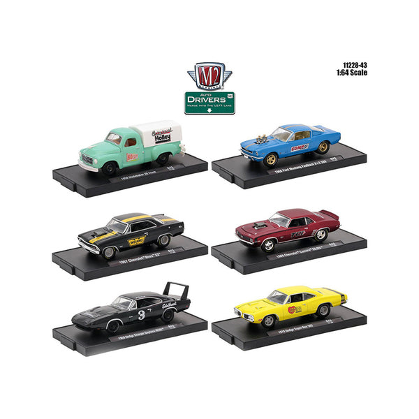 Drivers 6 Cars Set Release 43 In Blister Packs 1/64 Diecast Model Cars by M2 Machines