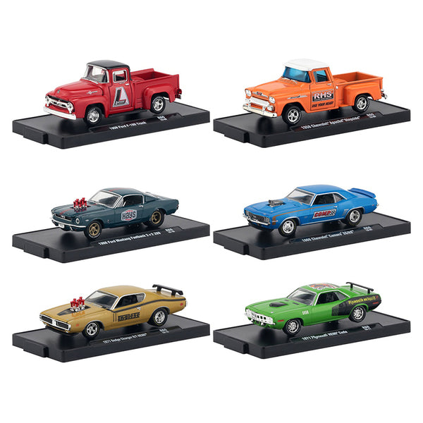 Drivers 6 Cars Set Release 60 in Blister Packs 1/64 Diecast Model Cars by M2 Machines