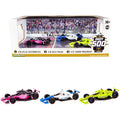 "105th Indianapolis 500" (2021) Podium Set of 3 IndyCars 1/64 Diecast Model Cars by Greenlight