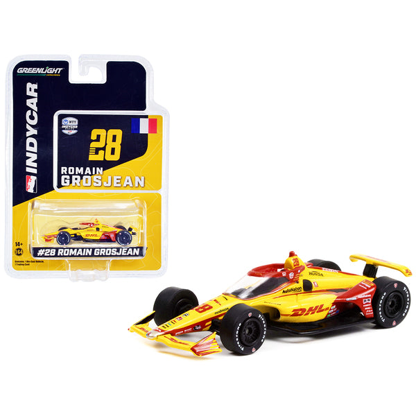 Dallara IndyCar #28 Romain Grosjean "DHL" Andretti Autosport "NTT IndyCar Series" (2022) 1/64 Diecast Model Car by Greenlight