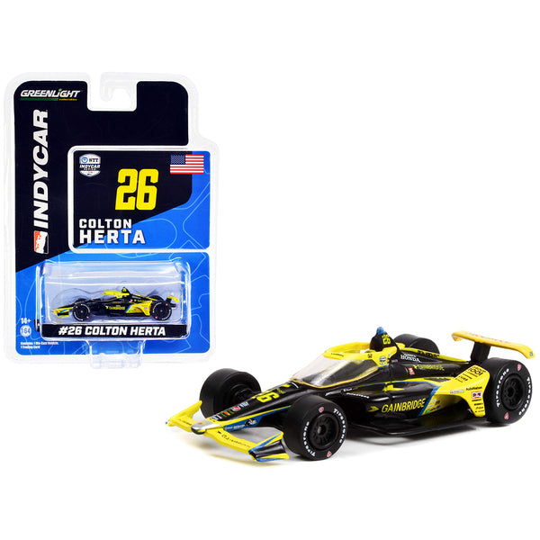 Dallara IndyCar #26 Colton Herta "Gainbridge" Andretti Autosport "NTT IndyCar Series" (2022) 1/64 Diecast Model Car by Greenlight