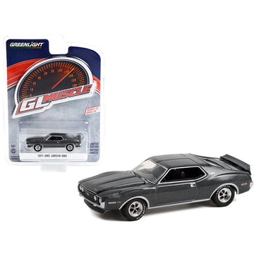 1971 AMC Javelin AMX Charcoal Gray Metallic with Black Nose Stripe "Greenlight Muscle" Series 26 1/64 Diecast Model Car by Greenlight