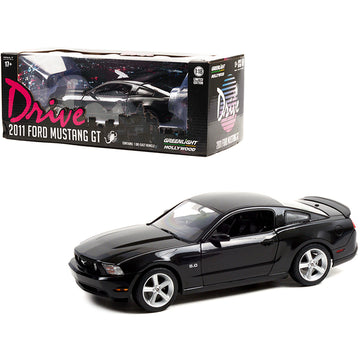 2011 Ford Mustang GT 5.0 Black "Drive" (2011) Movie 1/18 Diecast Model Car by Greenlight
