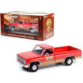 1982 GMC K-2500 Sierra Grande Wideside Pickup Truck with Trailer Hitch Red "Busted Knuckle Garage" 1/18 Diecast Model Car by Greenlight