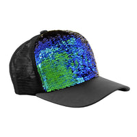 12 - pc. Multi-Color Sequin Baseball Hat Sparkle Ball Cap - Assorted Colors