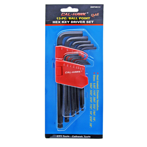 13-pc. Ball Point Hex Key Set - SAE