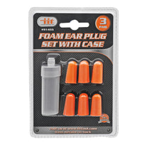 3-pair Foam Ear Plug Set With Case