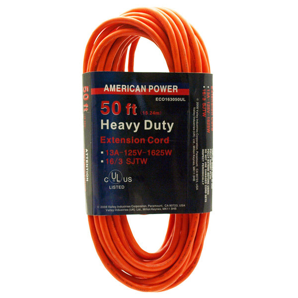 50' Heavy Duty 16/3 Extension Cord