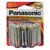 12-pc. Panasonic Alkaline "AA" Batteries