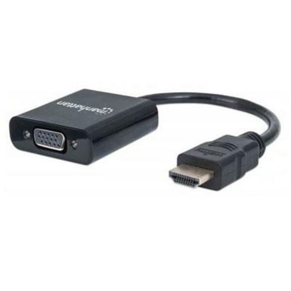 Manhattan HDMI Male to VGA Female Converter with Optional USB Micro-B Power Port - Retail Blister