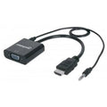 Manhattan HDMI Male to VGA Female Converter with Audio and Optional USB Micro-B Power Port