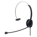 Manhattan Mono On-Ear Headset (USB), Microphone Boom (padded), Retail Box Packaging, Adjustable Headband, In-Line Volume Control, Ear Cushion, USB-A for both sound and mic use, cable 1.5m, Three Year Warranty