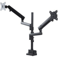 StarTech.com Desk Mount Dual Monitor Arm, Height Adjustable Full Motion Monitor Mount for 2x VESA Displays up to 32"/17lb, Stackable Arms