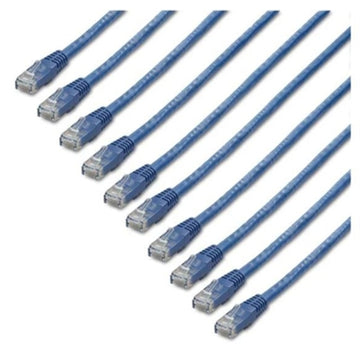StarTech.com 1 ft. CAT6 Cable - 10 Pack - Blue CAT6 Ethernet Cords - Molded RJ45 Connectors - ETL Verified - 24 AWG (C6PATCH1BL10PK)