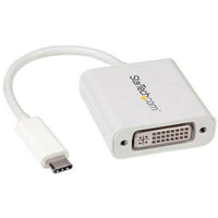 StarTech.com USB C to DVI Adapter - White - Thunderbolt 3 Compatible - 1920x1200 - USB-C to DVI Adapter for USB-C devices such as your 2018 iPad Pro - DVI-I Converter