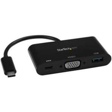Star Tech.com USB-C VGA Multiport Adapter - USB-A Port - with Power Delivery (USB PD) - USB C Adapter Converter