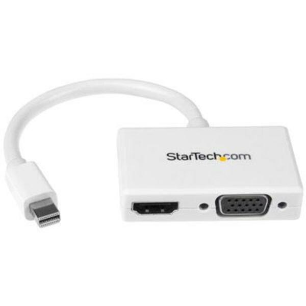 StarTech.com Travel A/V Adapter - 2-in-1 Mini DisplayPort to HDMI or VGA Converter - White