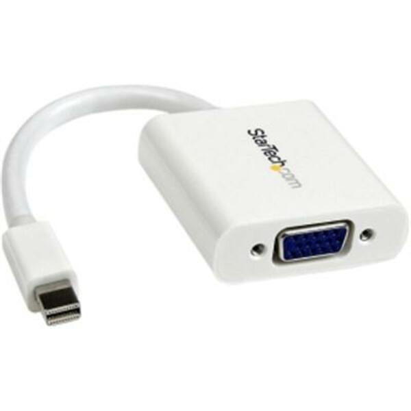 StarTech.com Mini DisplayPort to VGA Adapter - White - 1080p - Thunderbolt to VGA Monitor Adapter - Mini DP to VGA Converter