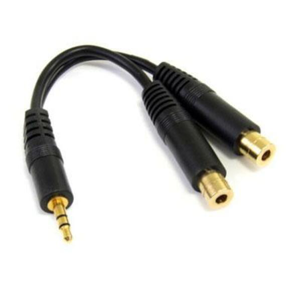 StarTech.com StarTech.com Stereo Splitter Cable - Phono Stereo 3.5mm (M) - Phono 2x Stereo (F) - 6in