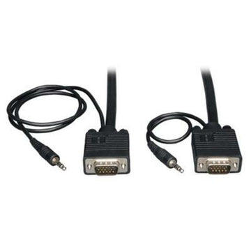 Tripp Lite 30ft SVGA / VGA Coax Monitor Cable with Audio and RGB High Resolution HD15 3.5mm M/M 30'